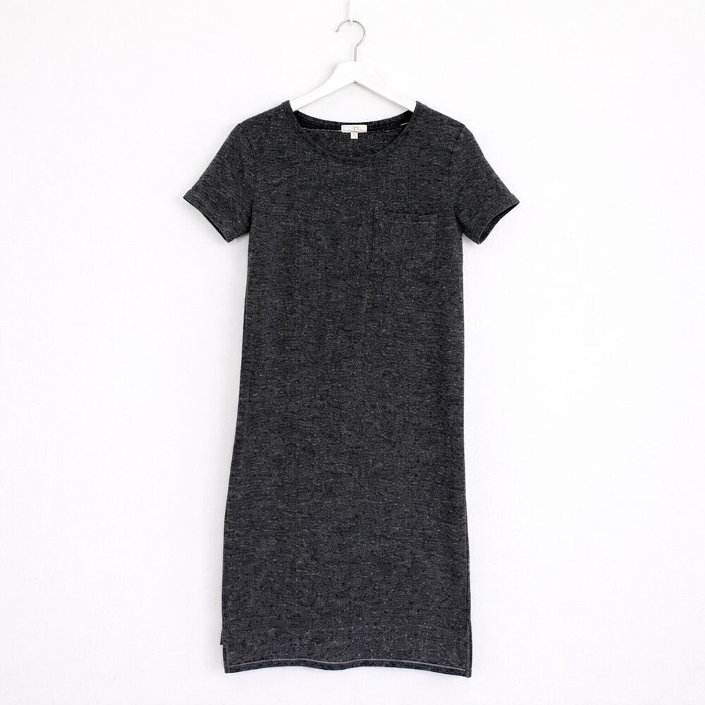 Umgee Oversized Gray Short Sleeved Sweater Dress Small